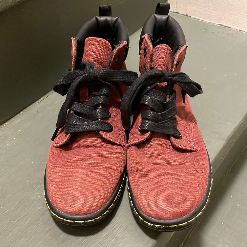 Maroon canvas Dr. Martens boots size 6 women’s